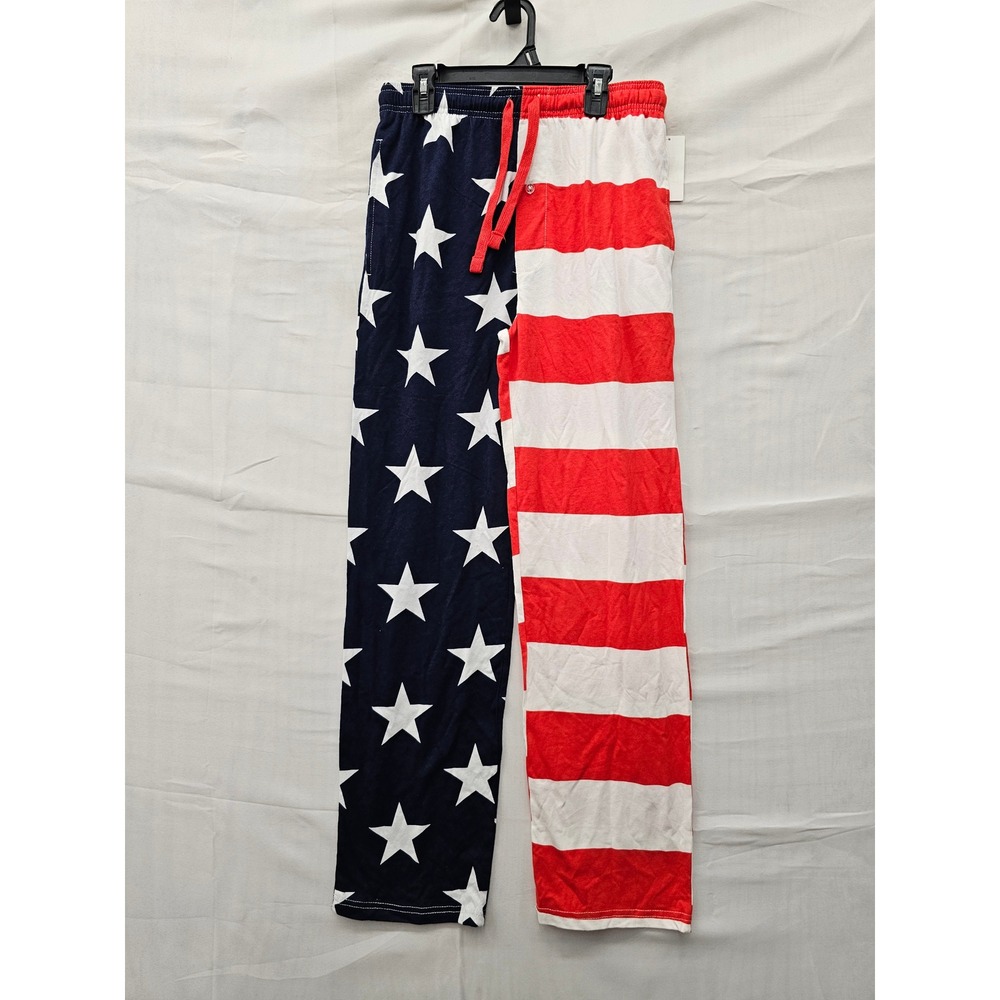 Bioworld Mens American Flag Sleep Pants Multicolor Cotton Casual Size Small